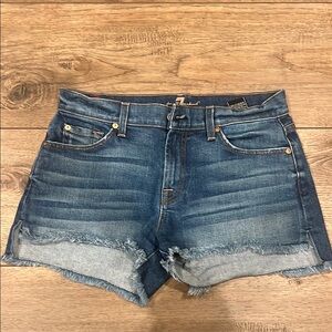 Denim Blue Women's Shorts 7 For All mankind